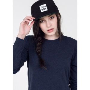 Tomboy black SnapBack cap hat
